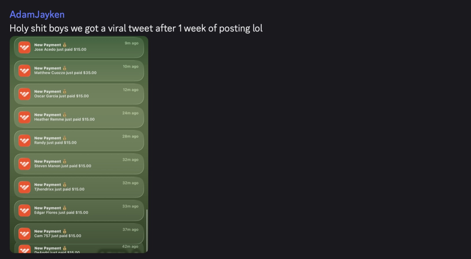 AdamJayken results screenshot