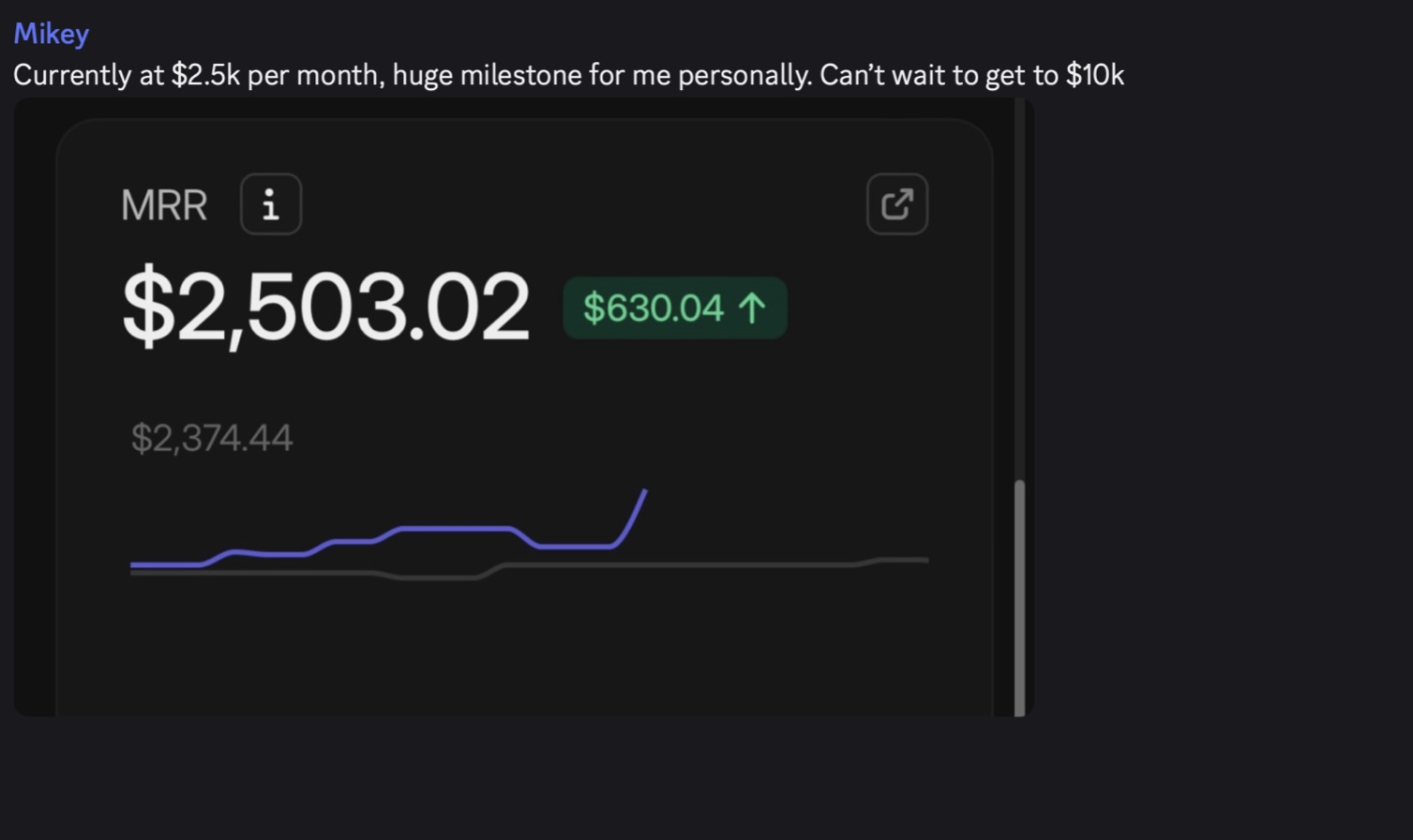 Mikey results screenshot